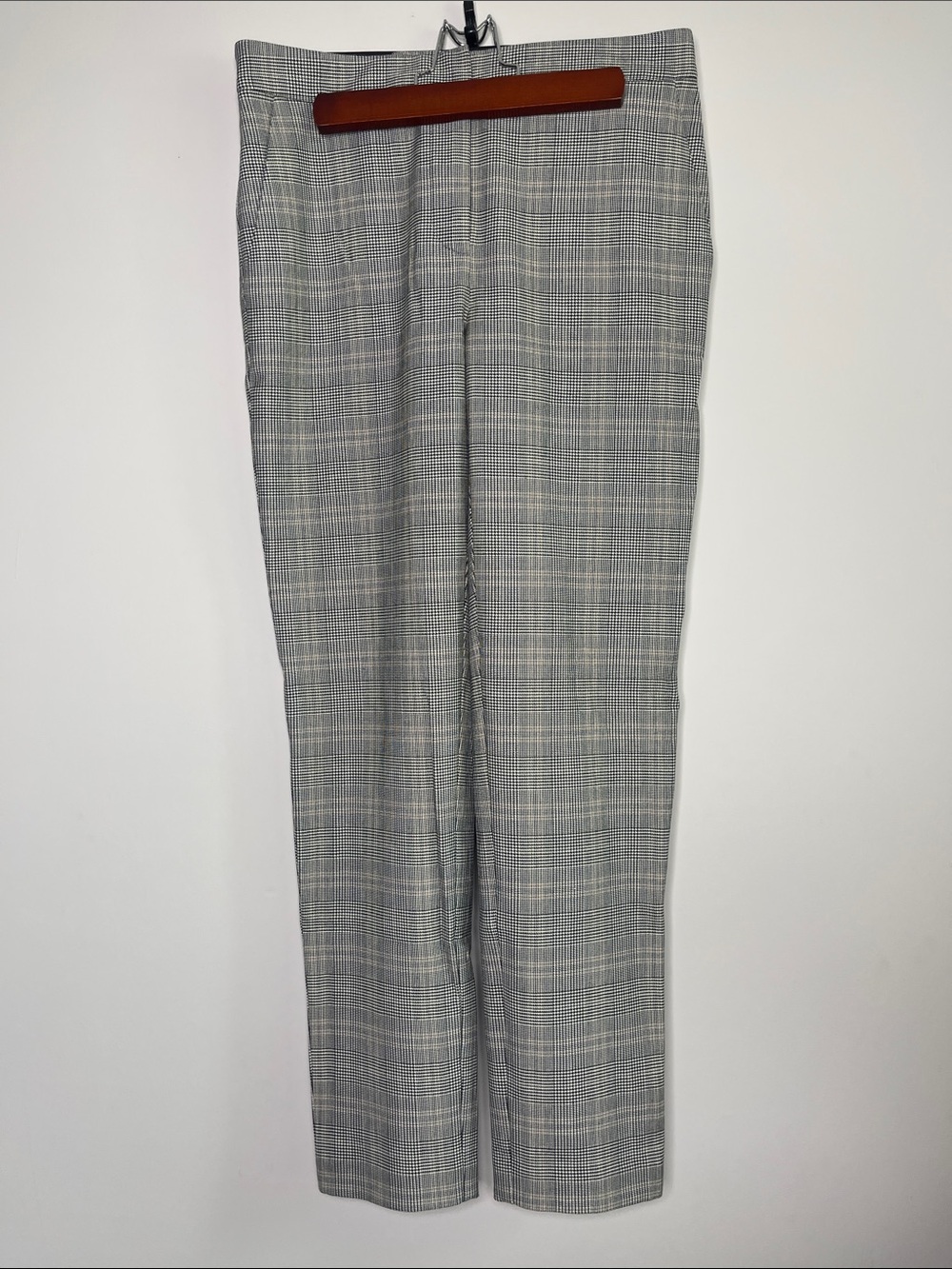 Babaton Plaid Straight-Leg Dress Pants - Gray Windowpane
